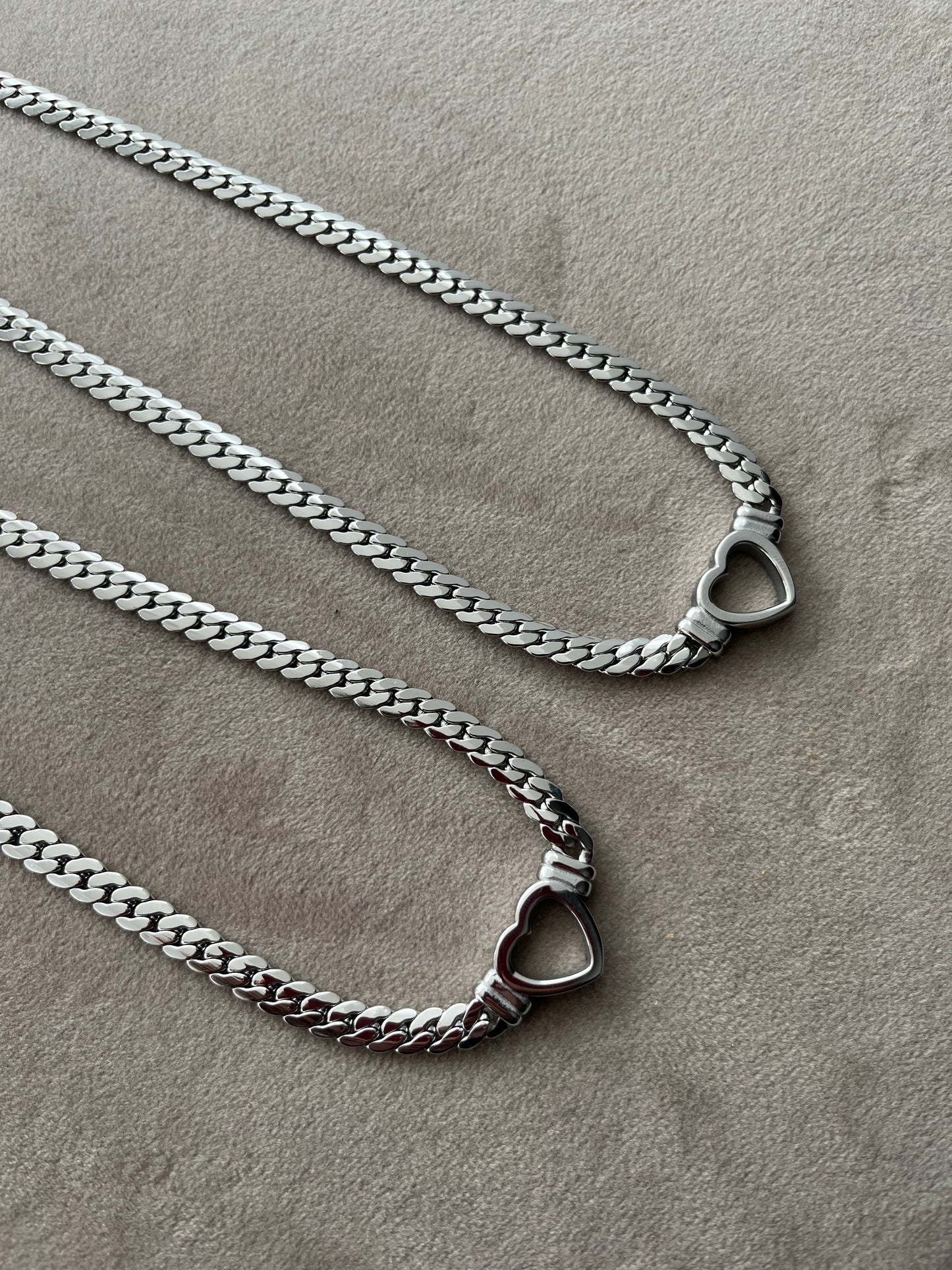 Silver Love Heart Necklace