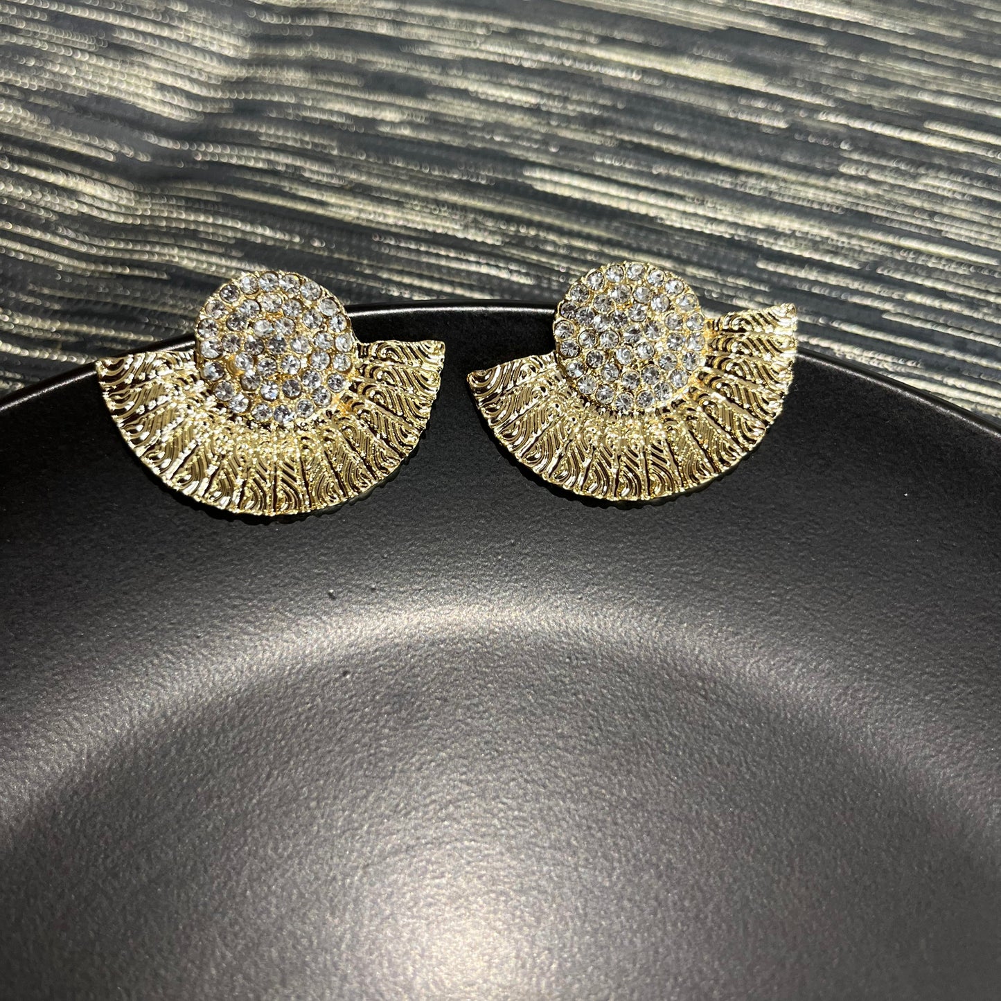 Half Moon Crystal Earrings