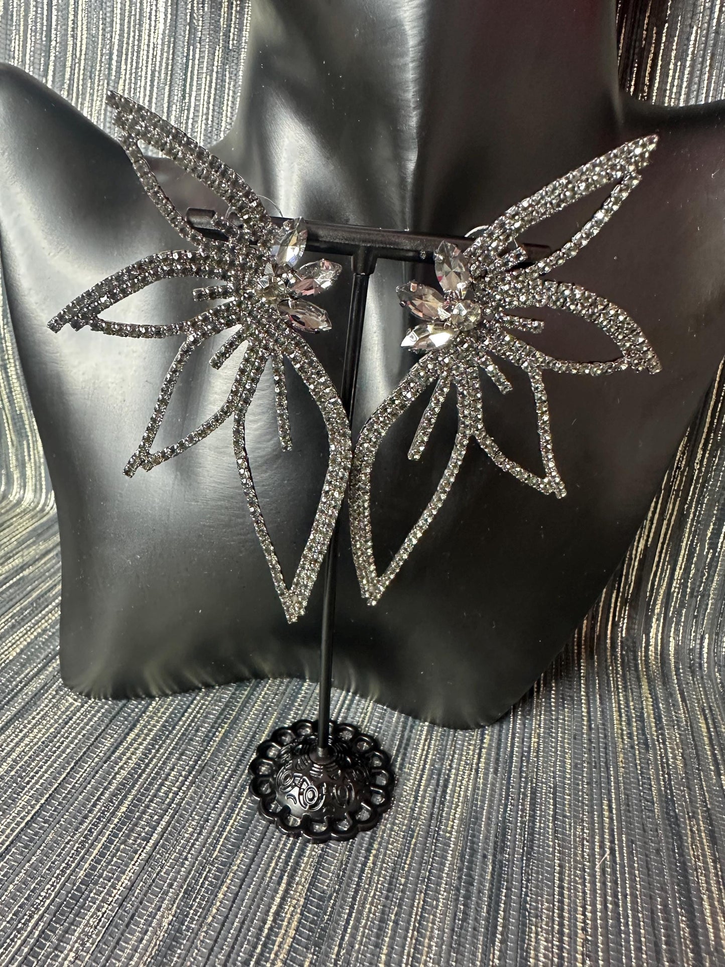 Large Flower Leaf earrings