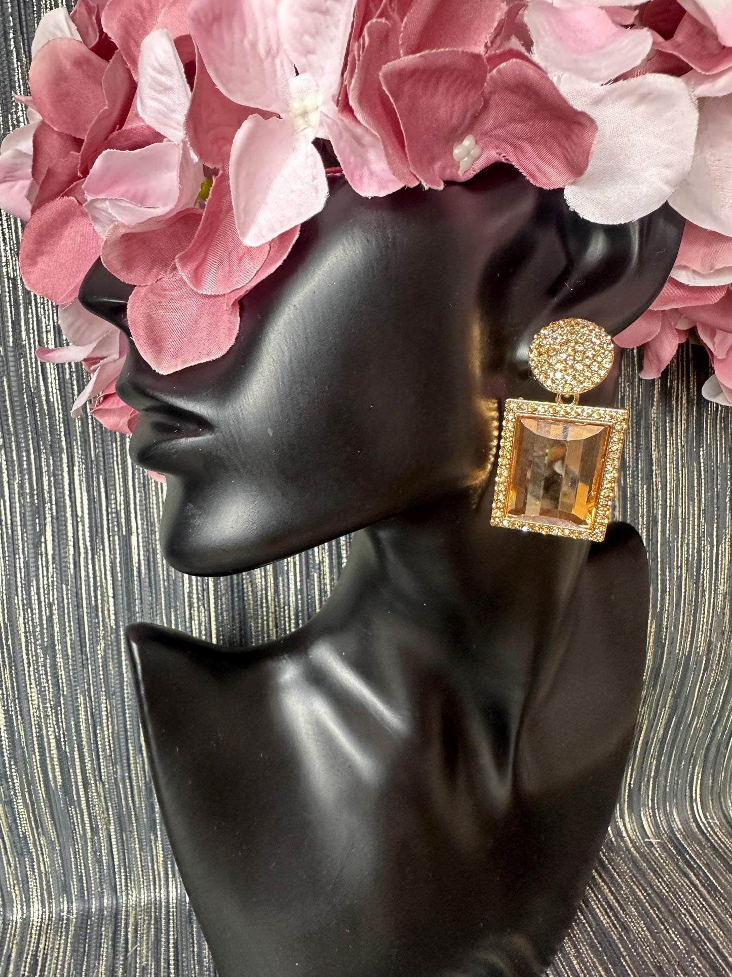 Sparkly Gold Square earrings