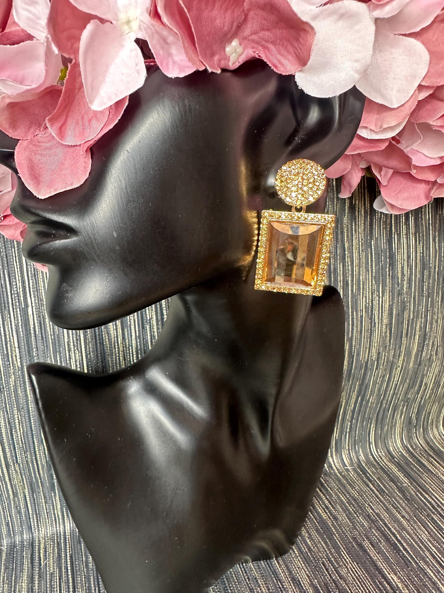 Sparkly Gold Square earrings
