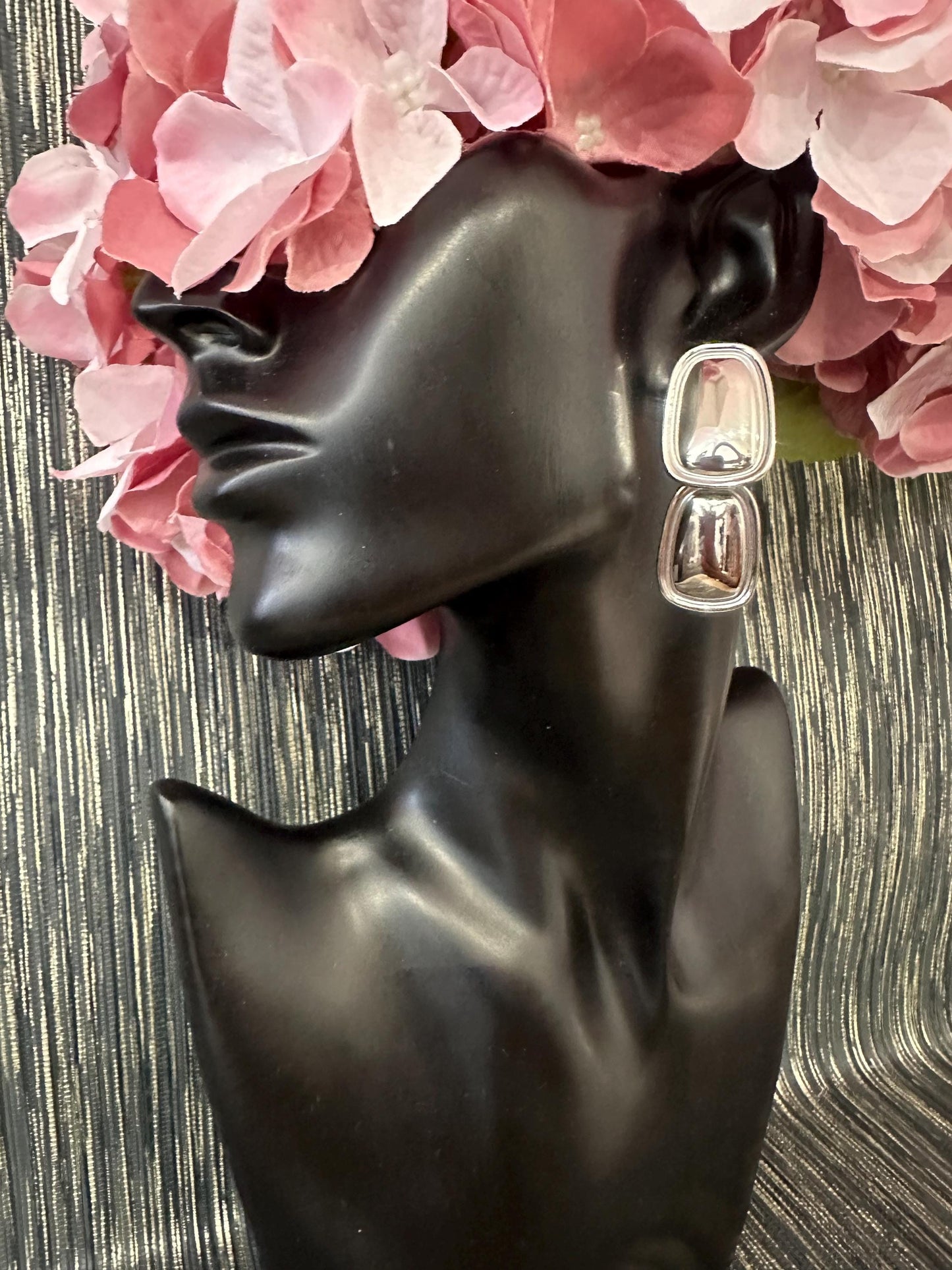 Silver Tiered Drop Dangle earrings