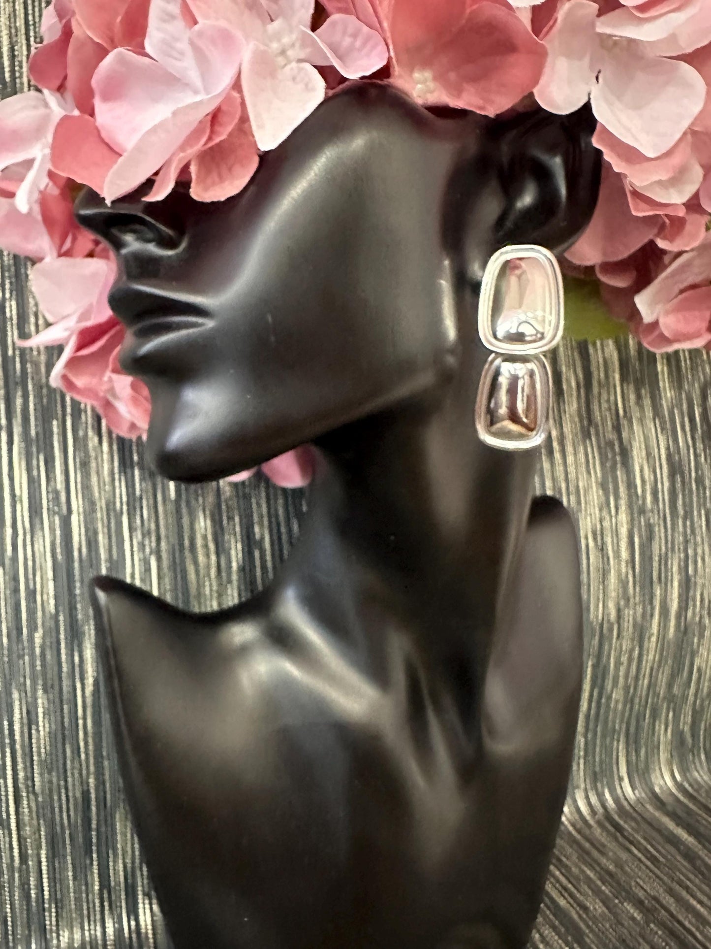 Silver Tiered Drop Dangle earrings