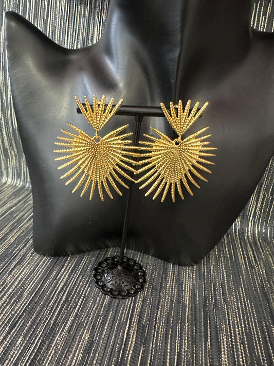 2 Tiered Spiky earrings