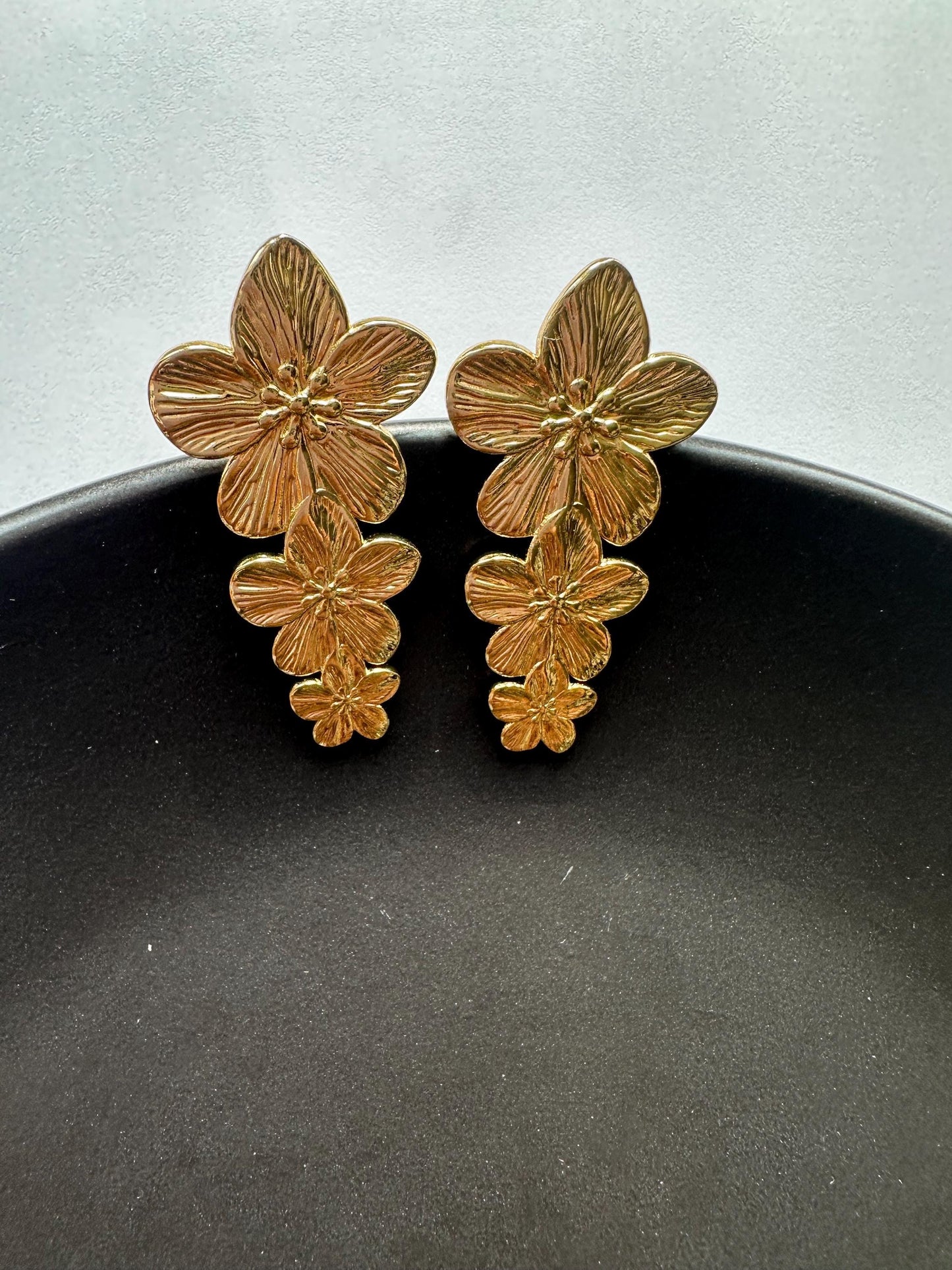 Three Tiered flower earrings