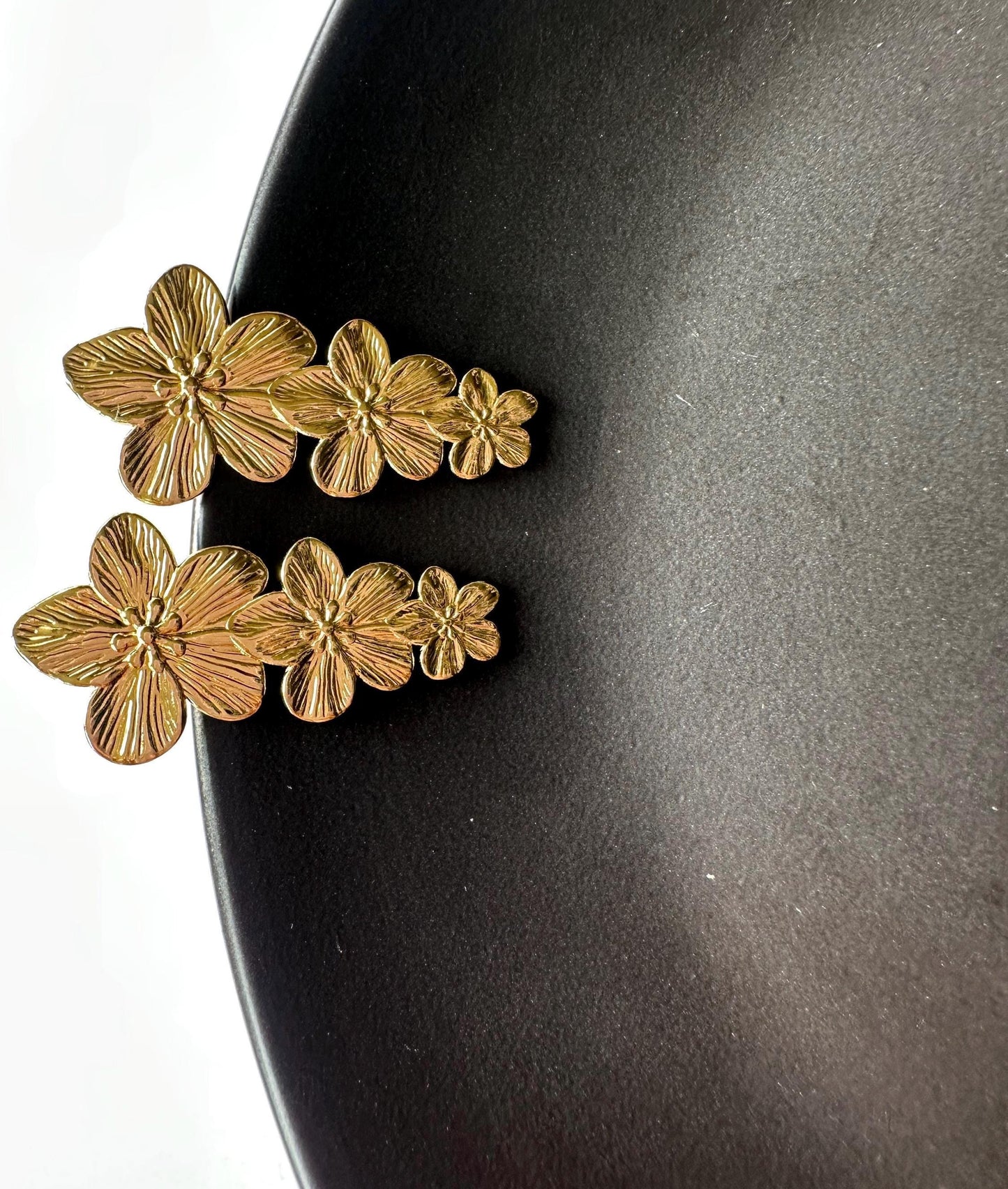 Three Tiered flower earrings
