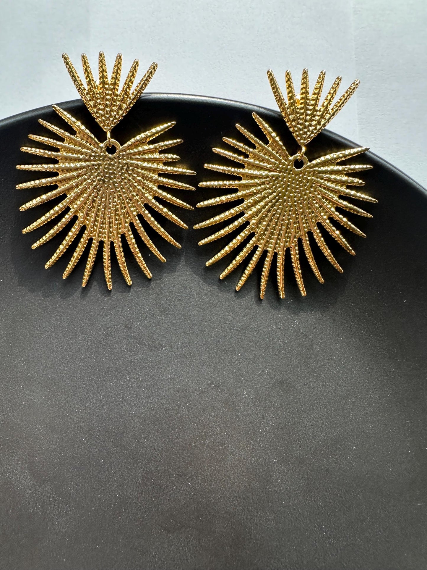 2 Tiered Spiky earrings