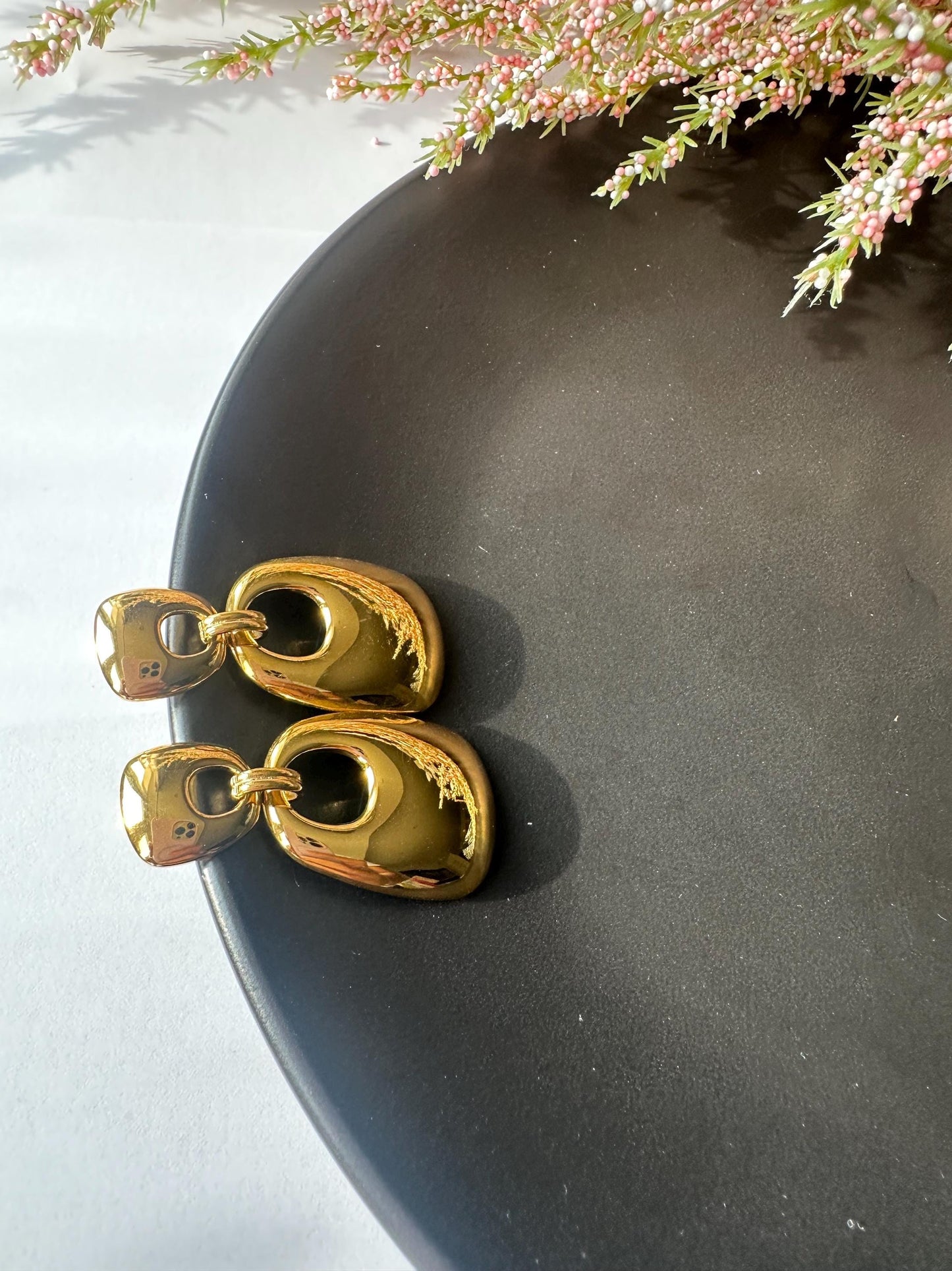 Round Hole Drop earrings