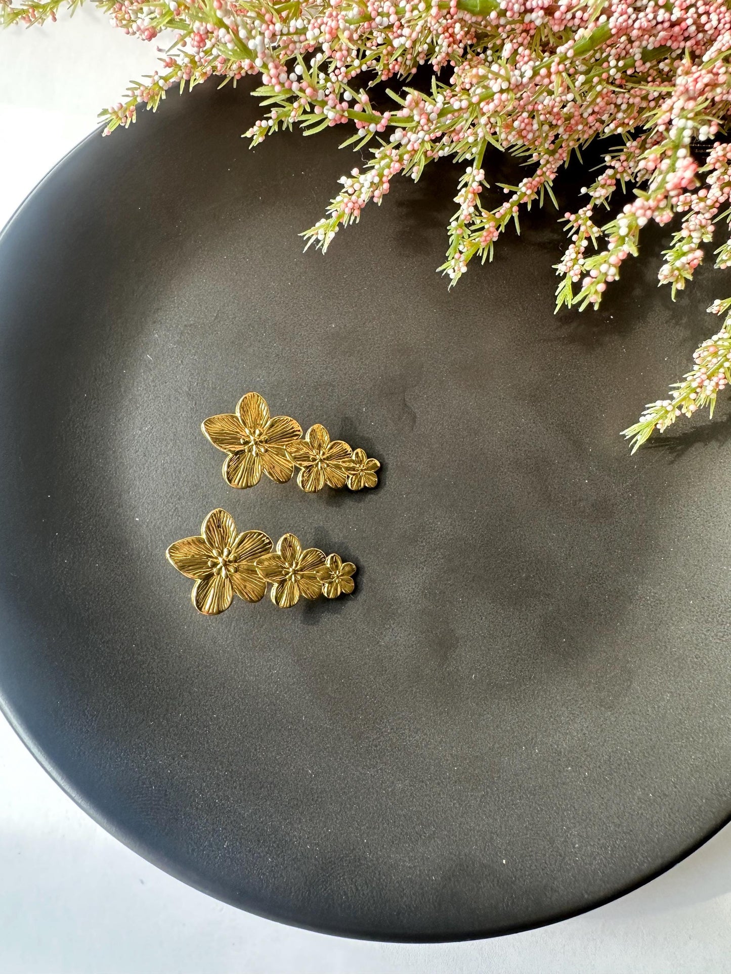 Three Tiered flower earrings