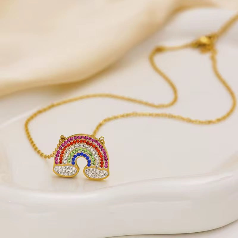 Rainbow Dainty Necklace