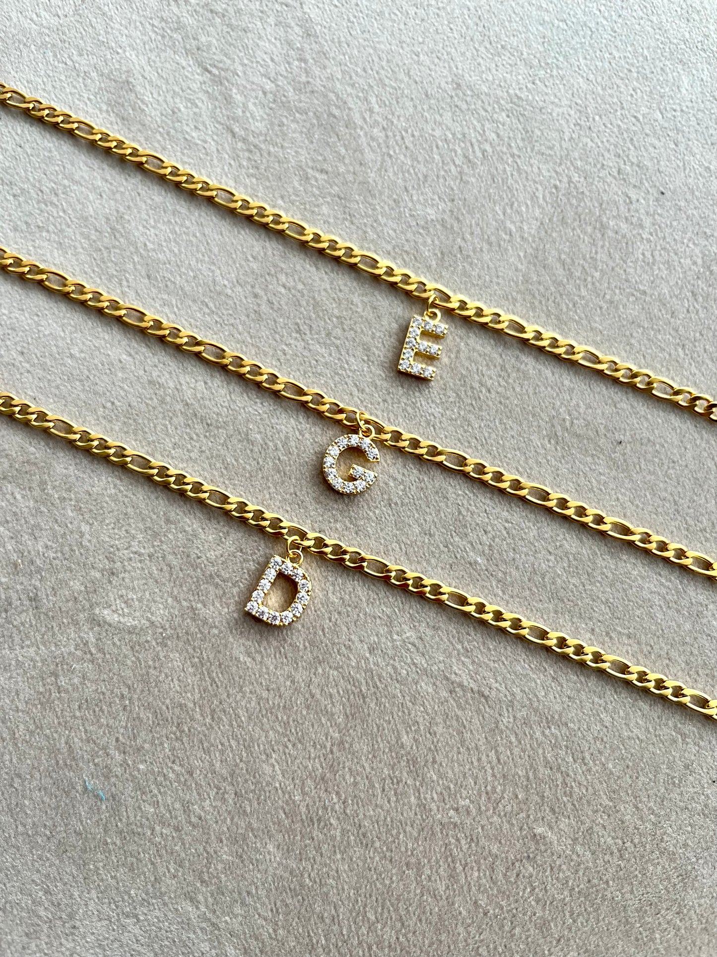 Maya Crystal Initial Anklet