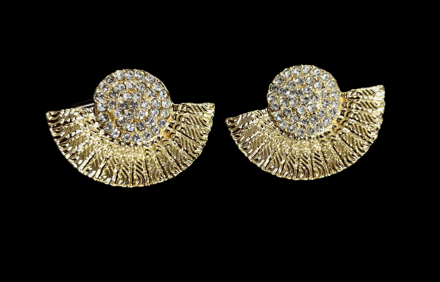 Half Moon Crystal Earrings