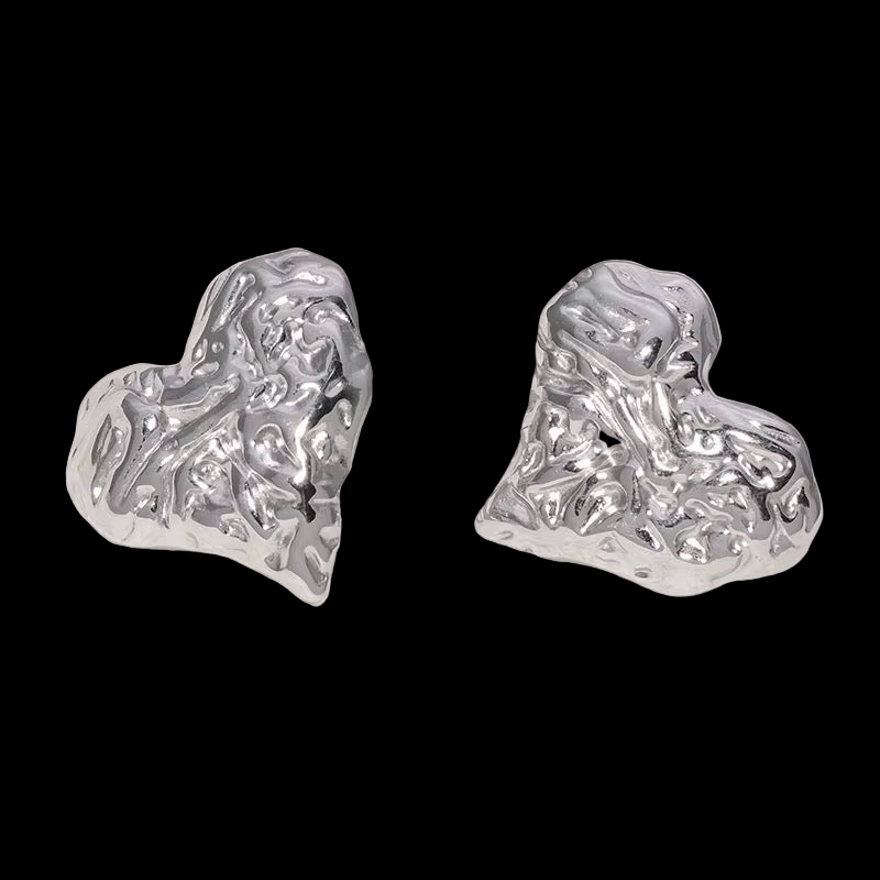 Hammered Heart earrings