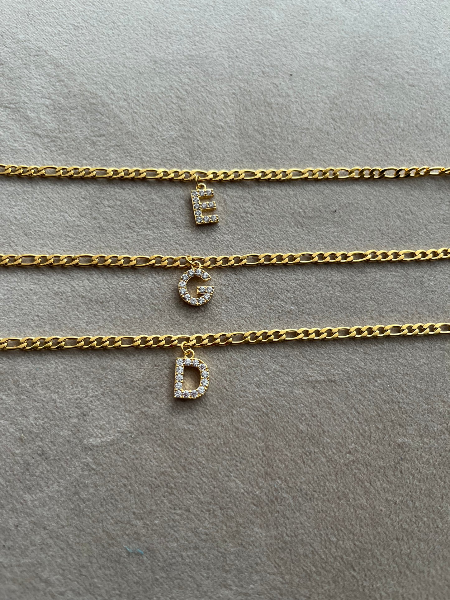 Maya Crystal Initial Anklet