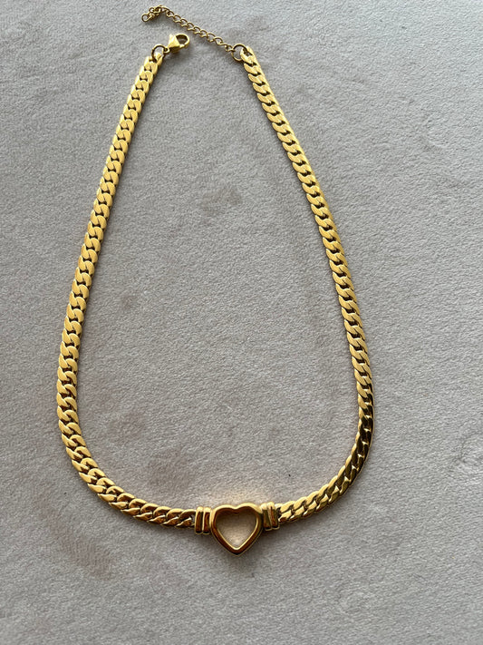 Gold Love Heart Necklace