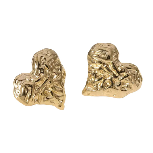 Hammered Heart earrings