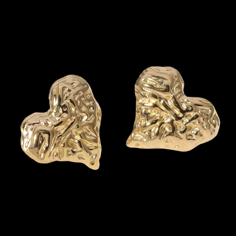 Hammered Heart earrings