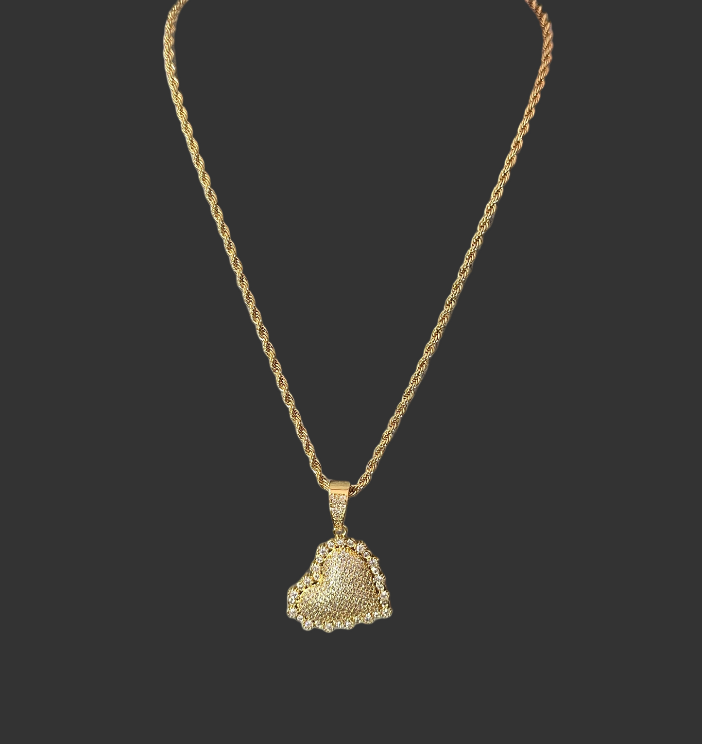 Sparkly Gold Pendant Necklace