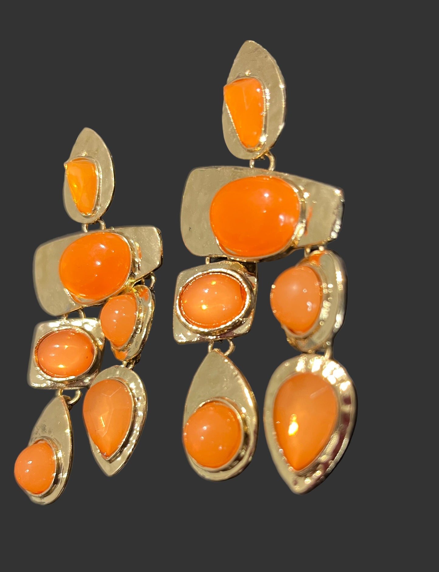 Rona Orange Dangle earrings