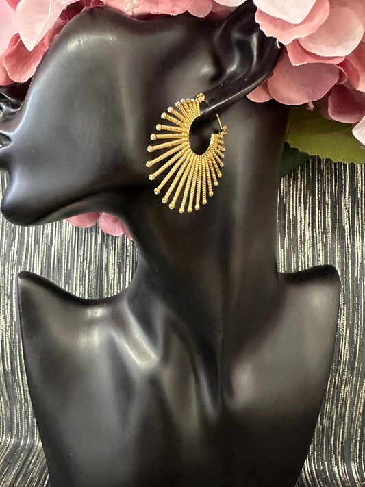 Stoned Spiky earrings