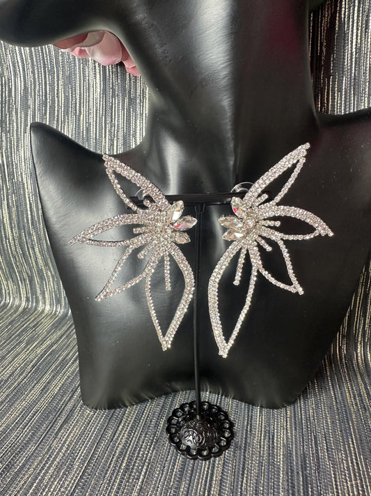 Large Flower Leaf earrings