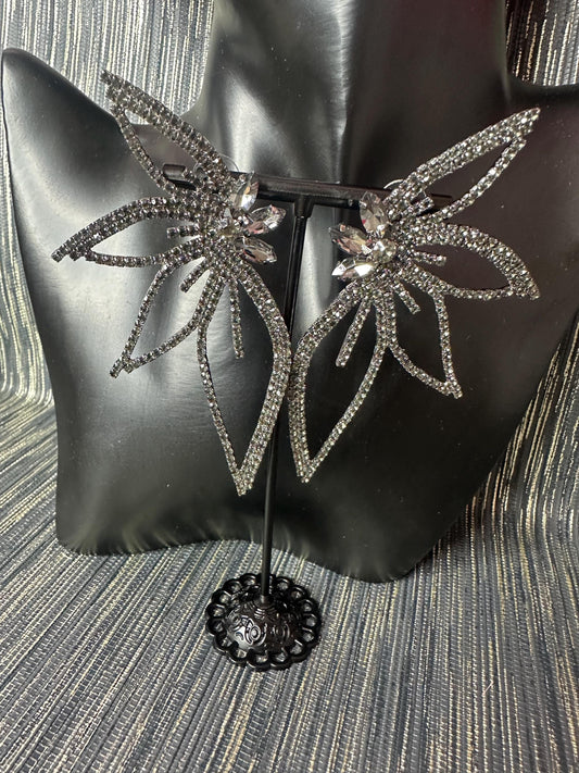 Large Flower Leaf earrings