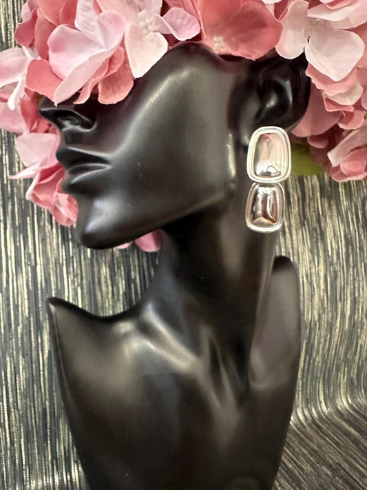 Silver Tiered Drop Dangle earrings